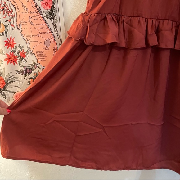 Old Navy Rust Ruffle Mini Dress - Picture 6 of 7